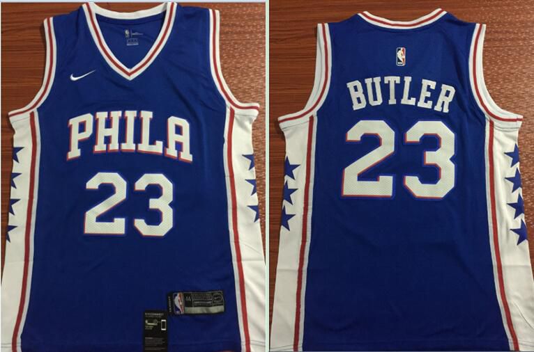 Men Philadelphia 76ers #23 Butler Blue Nike Game NBA Jerseys->philadelphia 76ers->NBA Jersey